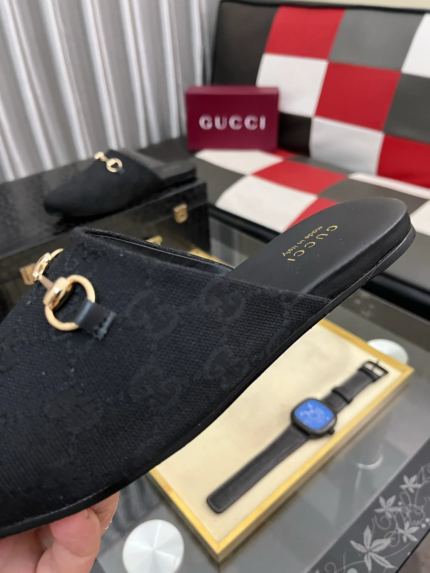 Men's shoes 💰480⌚️⌚️[Gucci] 2024 new season half-slip men's shoes, made of Italian imported first-layer frosted cowhide➕sheepskin lining, original hardware buckle, original combination wear-resistant outsole, real shot 🎬 Very comfortable on the feet, size 36-44
